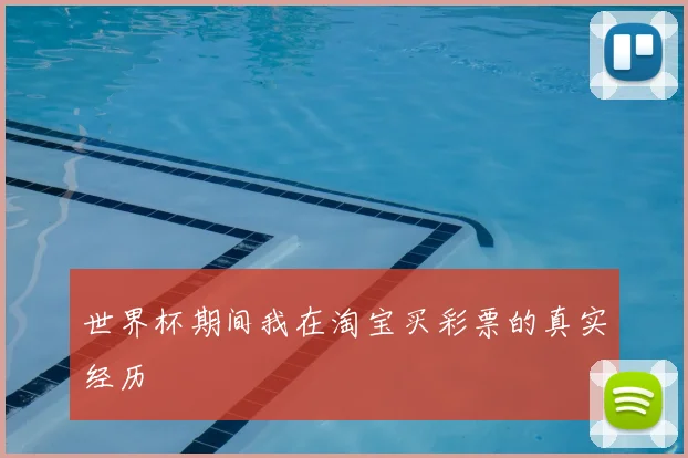 世界杯期间我在淘宝买彩票的真实经历