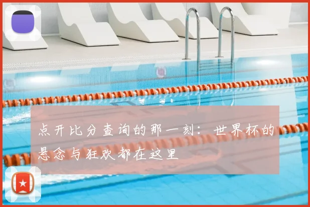 点开比分查询的那一刻：世界杯的悬念与狂欢都在这里